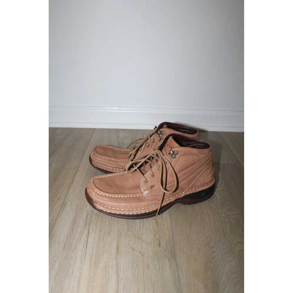 Red Wing 4611 Mens Tan Leather Moc Toe Chukka Boots Size 9.5 N/B Lace Up Mid Top
